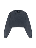 Verdé Cropped Heritage Raw-Edge Crewneck